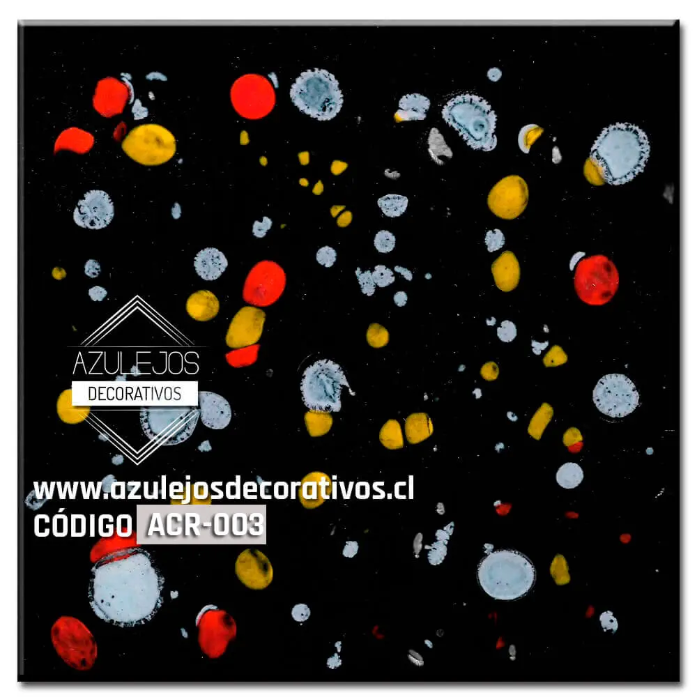 Negro con cristales blanco y rojo