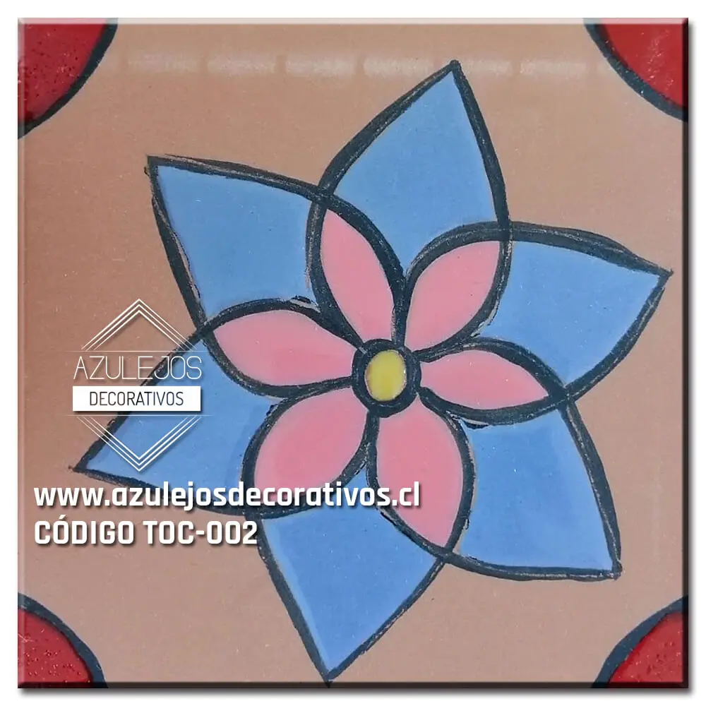Toceto Flor Celeste Rosado