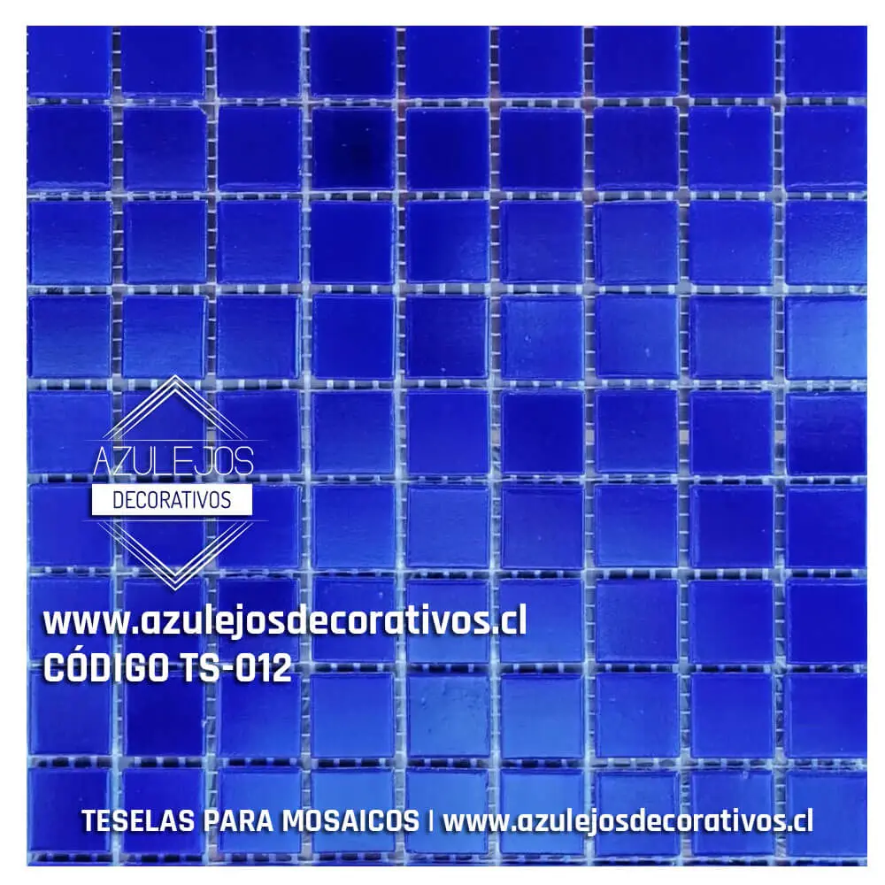 Teselas Vítreas Azul Oscuro Grande